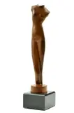 Alexander Archipenko, Ploché torzo (červené), neskoršia edícia, bronz, mramorový podstavec