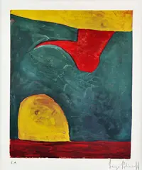 Serge Poliakoff, Nefiguratívna kompozícia, 1965, serigrafia na papieri