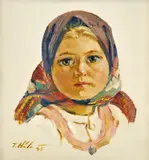 Dievča z Važca (Marka Jakubciaková-Rozbrojka) by Jan Hála, 1945, olej na kartóne, sold Dec 2010