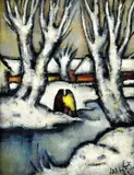 Ľudovít Lukáč, Motív z Kysúc II., 1973, olej na plátne