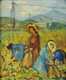 Greinerová Sibyla, Na lúke, okolo 1960, olej na plátne