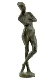 Jozef Kostka, Ženský akt so založenými rukami, okolo 1950-55, bronz