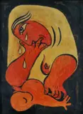 Mikuláš Galanda, Smútok, okolo 1936-38, gvaš, tempera na papieri