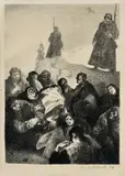 Vincent Hložník, Z cyklu Nemecká, 1956, litografia na papieri