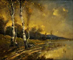 Béla Adalbert Spányi, Briezky, okolo 1900, olej na plátne