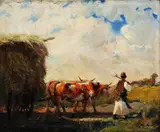 Gyula Gyertyányi-németh, So senom, okolo 1930, olej na plátne