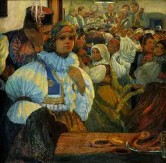 Úprka Jóža, Hody, 1931, olej na plátne
