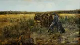 Jaroslav Friedrich Věšín, Na postriežke, okolo 1890, olej na plátne