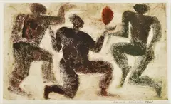 Eduard Ovčáček, Tanec, 1961, monotypia na papieri