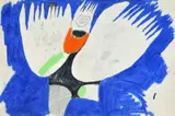 Milan Paštéka, Druhé zrkadlo kráľa Ubu, 1968, ceruza, pastel na papieri