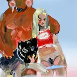 Katarína Janečková, Daj labku, z cyklu Vášnivá športovkyňa, 2010, akryl na plátne