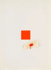 Dezider Tóth, Pocta Malevičovi IV., 1977, tempera, asambláž na papieri