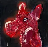 Matej Fabian, Candle Dog, 2010, akryl, olej na plátne