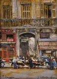 Max Schurmann, Saint Martin v Paríži, 1923, olej na kartóne