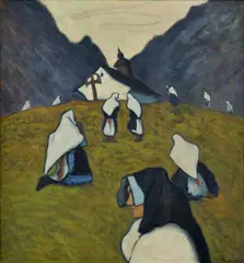 Miloš Alexander Bazovský, Pobožnosť v horách, 1931, olej na plátne