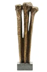 Tri kvety by Jozef Kostka, okolo 1965 - 70, bronz, mramorový podstavec, sold Oct 2010