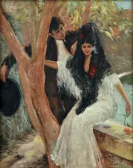 F. M. Lopez, Dvorenie v Madride, 1912, olej na plátne