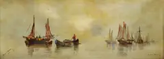 Sivé ráno II. by M. E. Barken, 1901, olej na plátne, sold Oct 2010