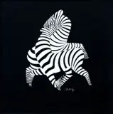 Viktor Vasarely, Zebry, okolo 1980, serigrafia na papieri