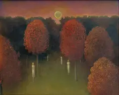 Viera Žilinčanová, Krajina II., 1990, olej na preglejke