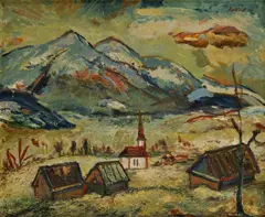 Ľudovít Kudlák, Liptovská krajina, 1944, olej na plátne