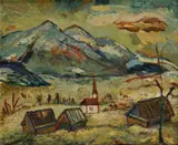 Ľudovít Kudlák, Liptovská krajina, 1944, olej na plátne
