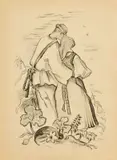 Martin Benka, Z rovín (podľa kresby uhlom z roku 1930), 1944, litografia na papieri