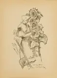 Martin Benka, Slnečnice (podľa kresby uhľom z roku 1930), 1944, litografia na papieri