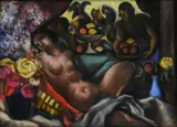 Jándi Dávid, Exotický akt, okolo 1920, pastel na papieri