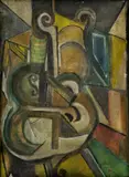 Zoltán Veress, Kompozícia, 1932, olej na plátne