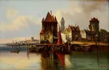 Karl - alias van Hove Kaufmann, Holandský prístav, okolo 1890, olej na plátne