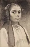 Ivan Václav Mrkvička, Krojová štúdia z Bulharska, 1922, litografia na papieri, nečíslované