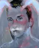 Andrej Dúbravský, Martin, z cyklu Hrdinovia, 2010, akryl, sprej na plátne