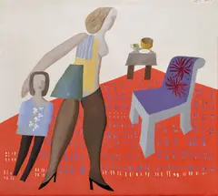 Milan Paštéka, V izbe, 1975, olej na plátne
