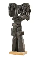 Jaroslav Kočiš, Dvojportrét / Žena, okolo 1975-80, drevo