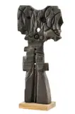 Jaroslav Kočiš, Dvojportrét / Žena, okolo 1975-80, drevo
