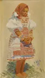 Dievčatko z Važca by Jan Hála, 1942, olej na plátne, sold Mar 2010