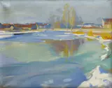 Viktor Krupec, Predjarie pri Rajčianke, okolo 1930, olej na plátne
