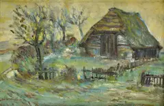 Ctibor Krčmár, Chalupa, okolo 1960, olej na plátne