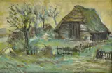 Ctibor Krčmár, Chalupa, okolo 1960, olej na plátne