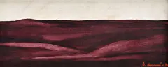Dezider Milly, Fialové polia, 1970, olej na kartóne