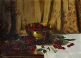 Vincent Bánsághi, Zátišie s višňami, okolo 1935, olej na plátne