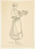 Martin Benka, Z izby (podľa rovnomennej kresby kriedou z roku 1937), 1944, litografia na papieri