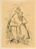Martin Benka, Z rovín (podľa rovnomennej kresby uhľom z roku 1930), 1944, litografia na papieri