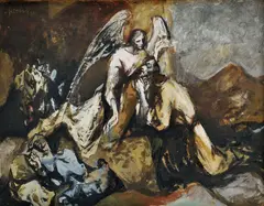 Vincent Hložník, Ježiš v Getsemanskej záhrade, 1945, tempera, gvaš na kartóne