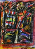 Jozef Teodor Tekel, Figúra, okolo 1960, pastel na papieri