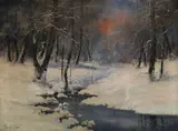 László Neogrády, Zimný potok, okolo 1935, olej na plátne