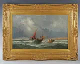 Ralph Reuben Stubbs, Vessels off a coast, 1856, oil on canvas