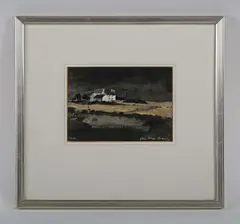 John Knapp-Fisher, Farmhouse on the Heath, 1992, watercolour