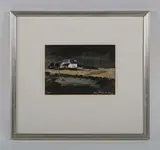 John Knapp-Fisher, Farmhouse on the Heath, 1992, watercolour